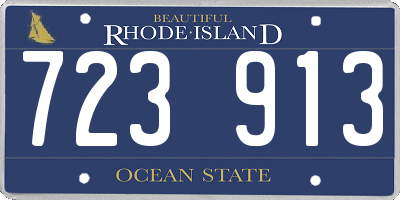 RI license plate 723913