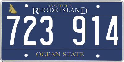 RI license plate 723914