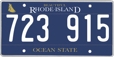 RI license plate 723915
