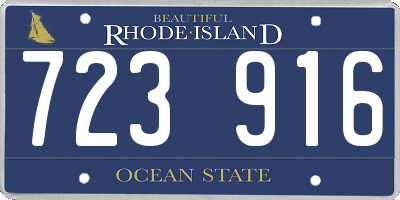 RI license plate 723916