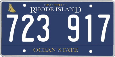 RI license plate 723917