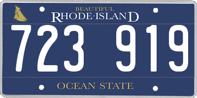 RI license plate 723919