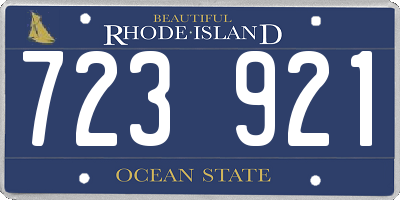 RI license plate 723921