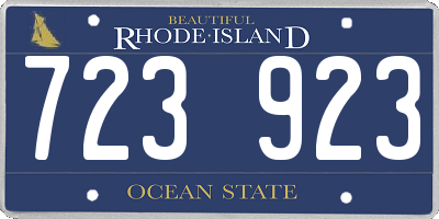 RI license plate 723923