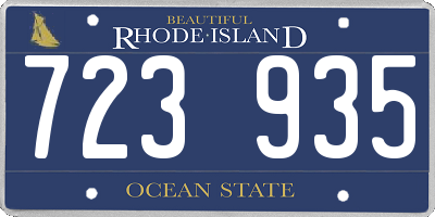 RI license plate 723935