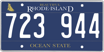 RI license plate 723944