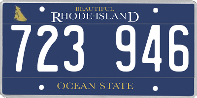 RI license plate 723946