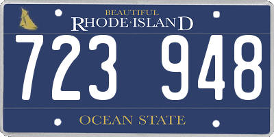 RI license plate 723948
