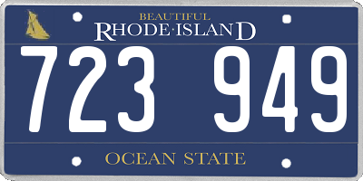 RI license plate 723949