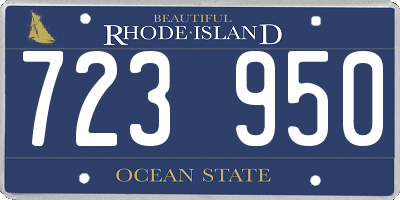 RI license plate 723950