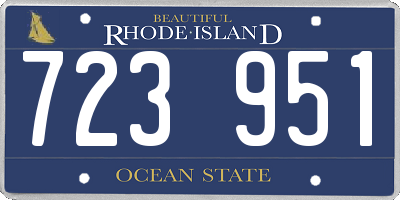 RI license plate 723951