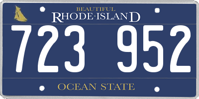 RI license plate 723952