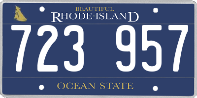 RI license plate 723957