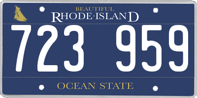 RI license plate 723959