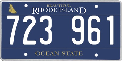 RI license plate 723961