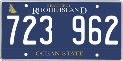 RI license plate 723962
