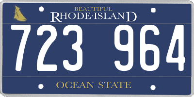 RI license plate 723964