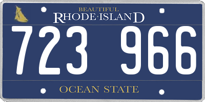 RI license plate 723966