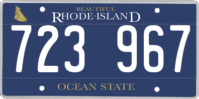 RI license plate 723967