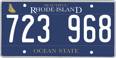 RI license plate 723968