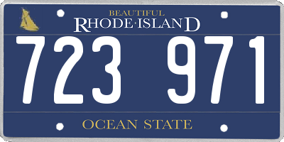 RI license plate 723971