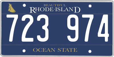 RI license plate 723974