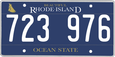 RI license plate 723976
