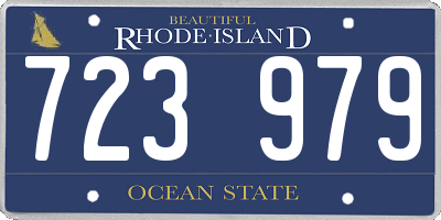 RI license plate 723979