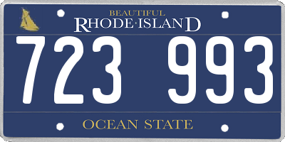 RI license plate 723993