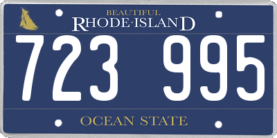 RI license plate 723995