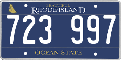 RI license plate 723997