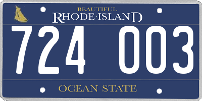 RI license plate 724003