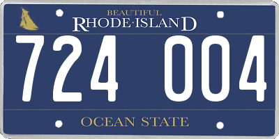 RI license plate 724004