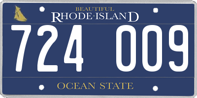 RI license plate 724009