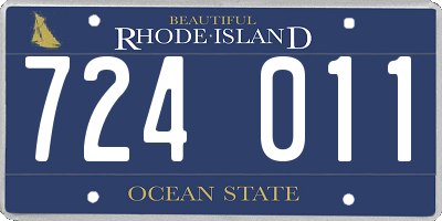 RI license plate 724011