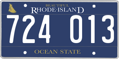 RI license plate 724013