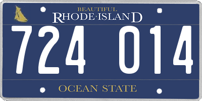 RI license plate 724014