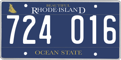 RI license plate 724016