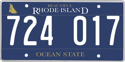 RI license plate 724017