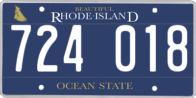 RI license plate 724018