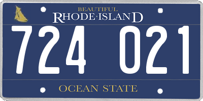 RI license plate 724021
