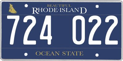 RI license plate 724022