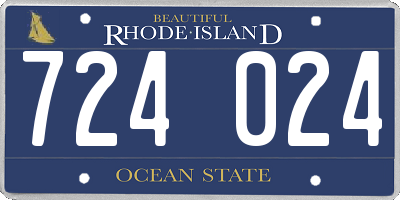 RI license plate 724024