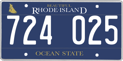 RI license plate 724025