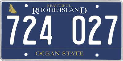 RI license plate 724027