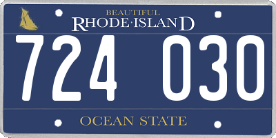RI license plate 724030