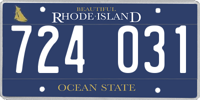 RI license plate 724031