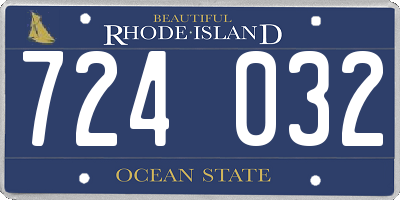 RI license plate 724032