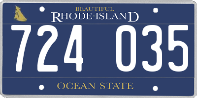 RI license plate 724035