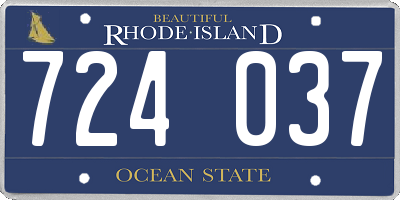 RI license plate 724037